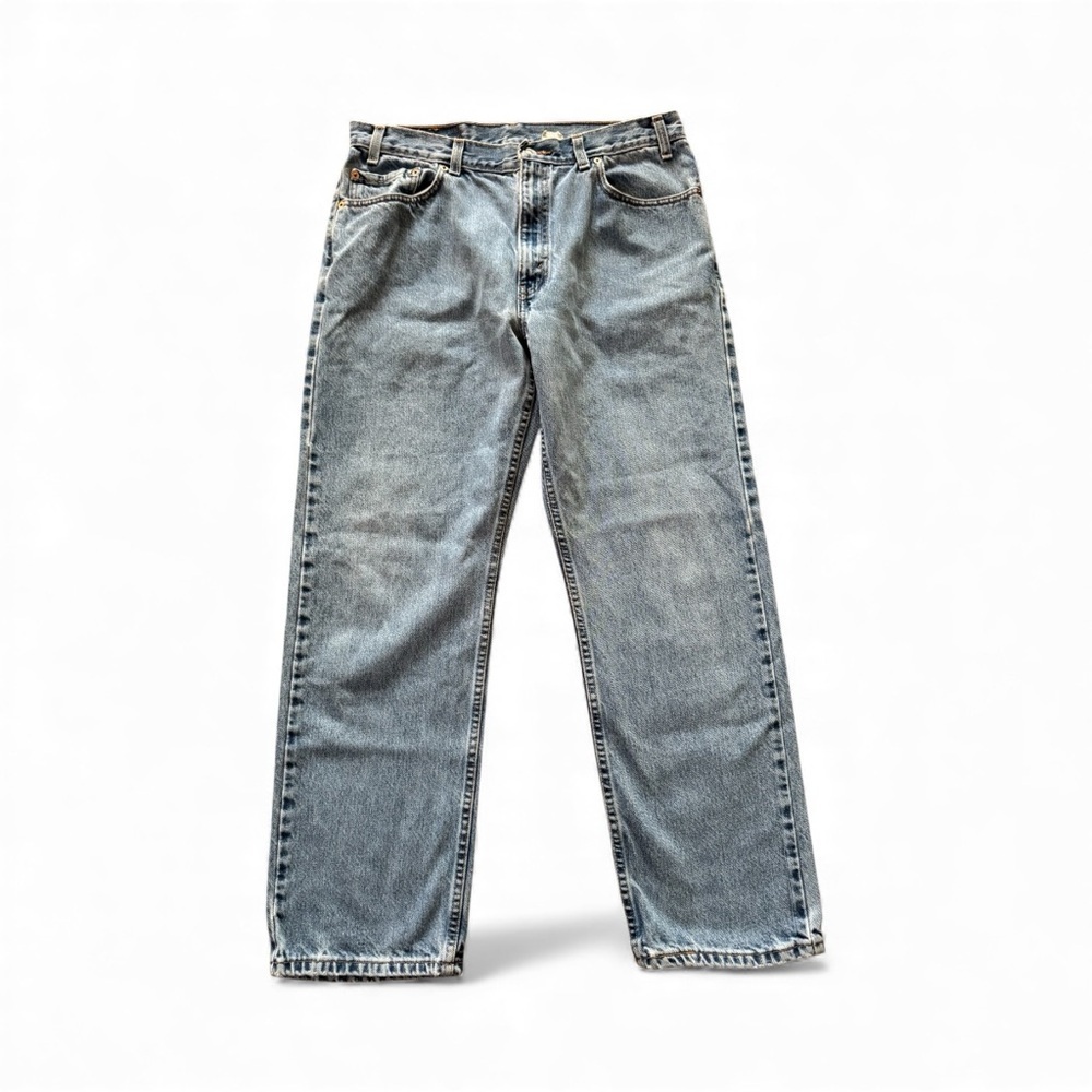 Vintage Levi's 505 Jeans 36 X 30 90s Blue Straight Light Wash Denim Cotton